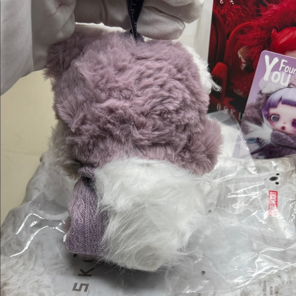 SkullPanda- Pop Mart -You Found Me! Plush Doll Pendant/Purse Charm-Ratty Bear - Picture 11 of 17